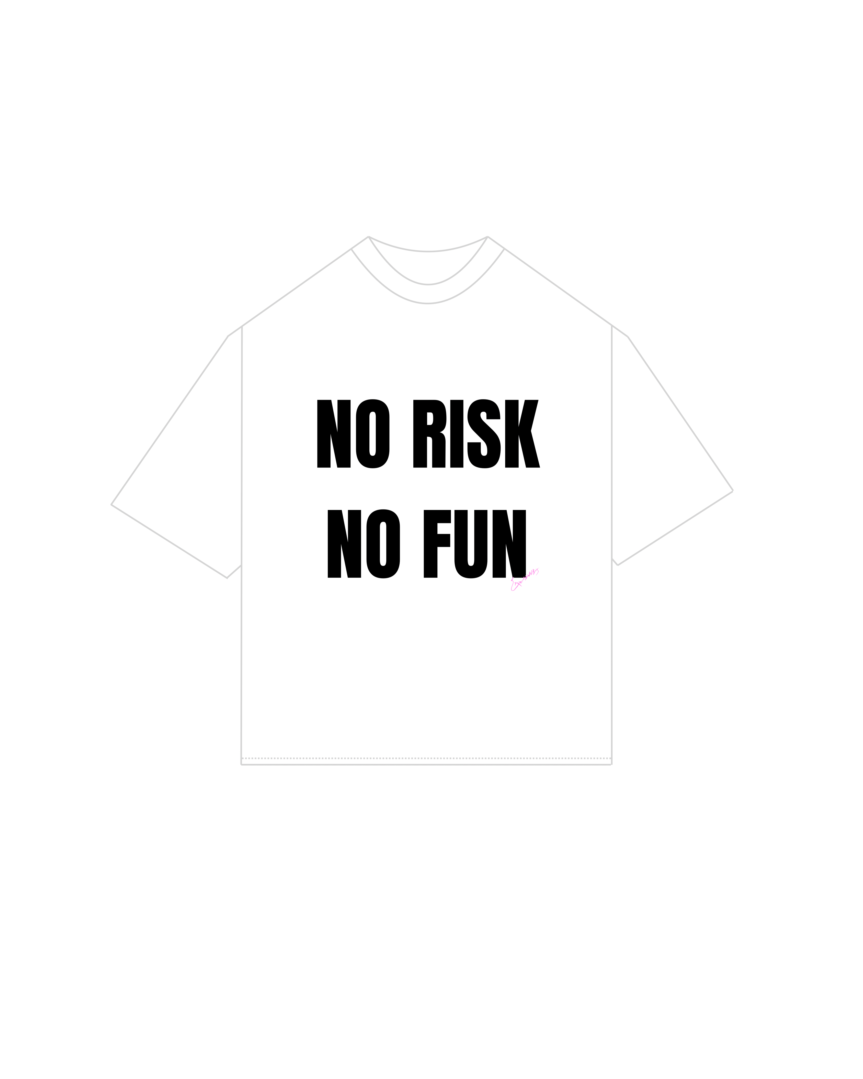 NO RISK - TEE (black x pink)