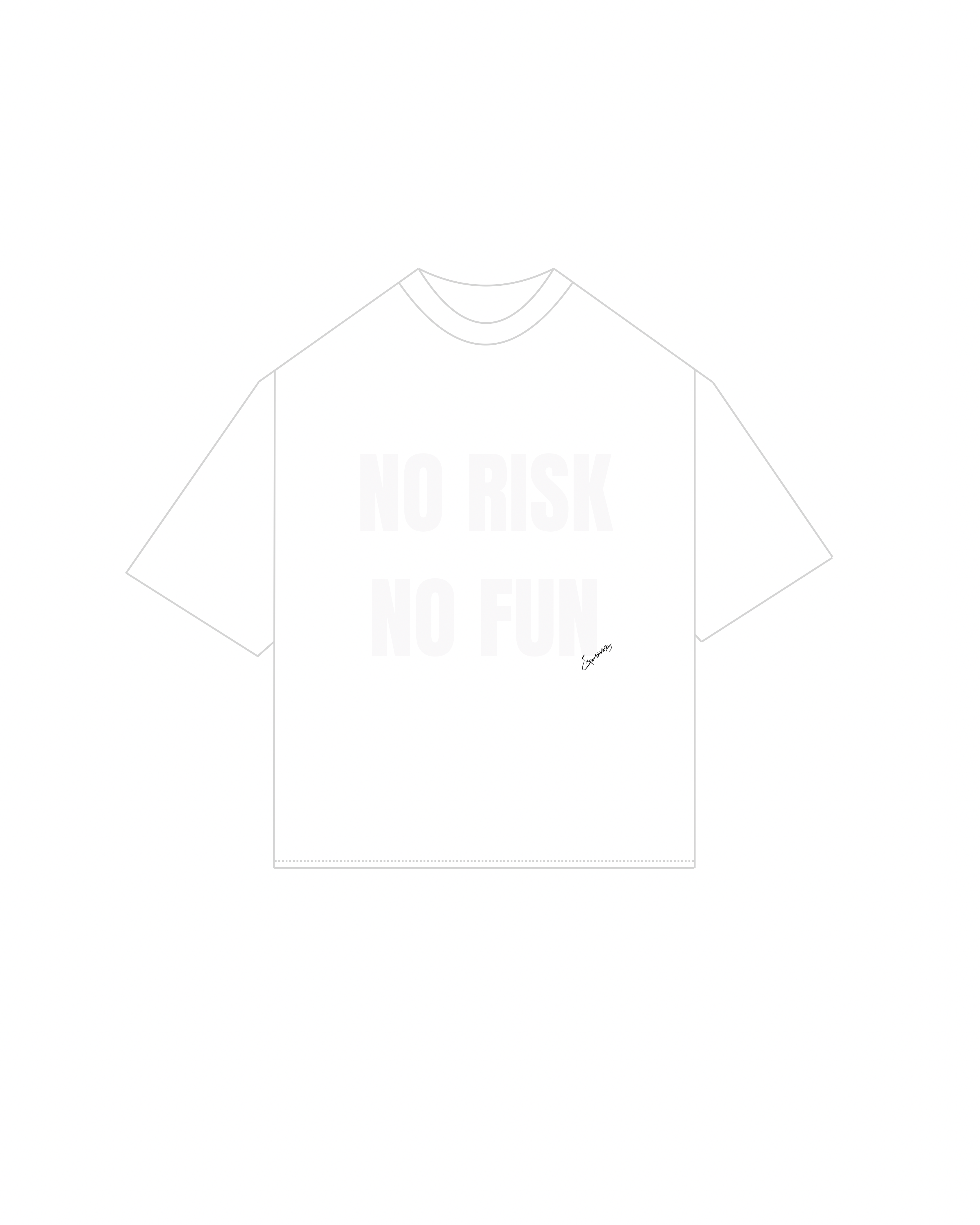 NO RISK - TEE (white x black)