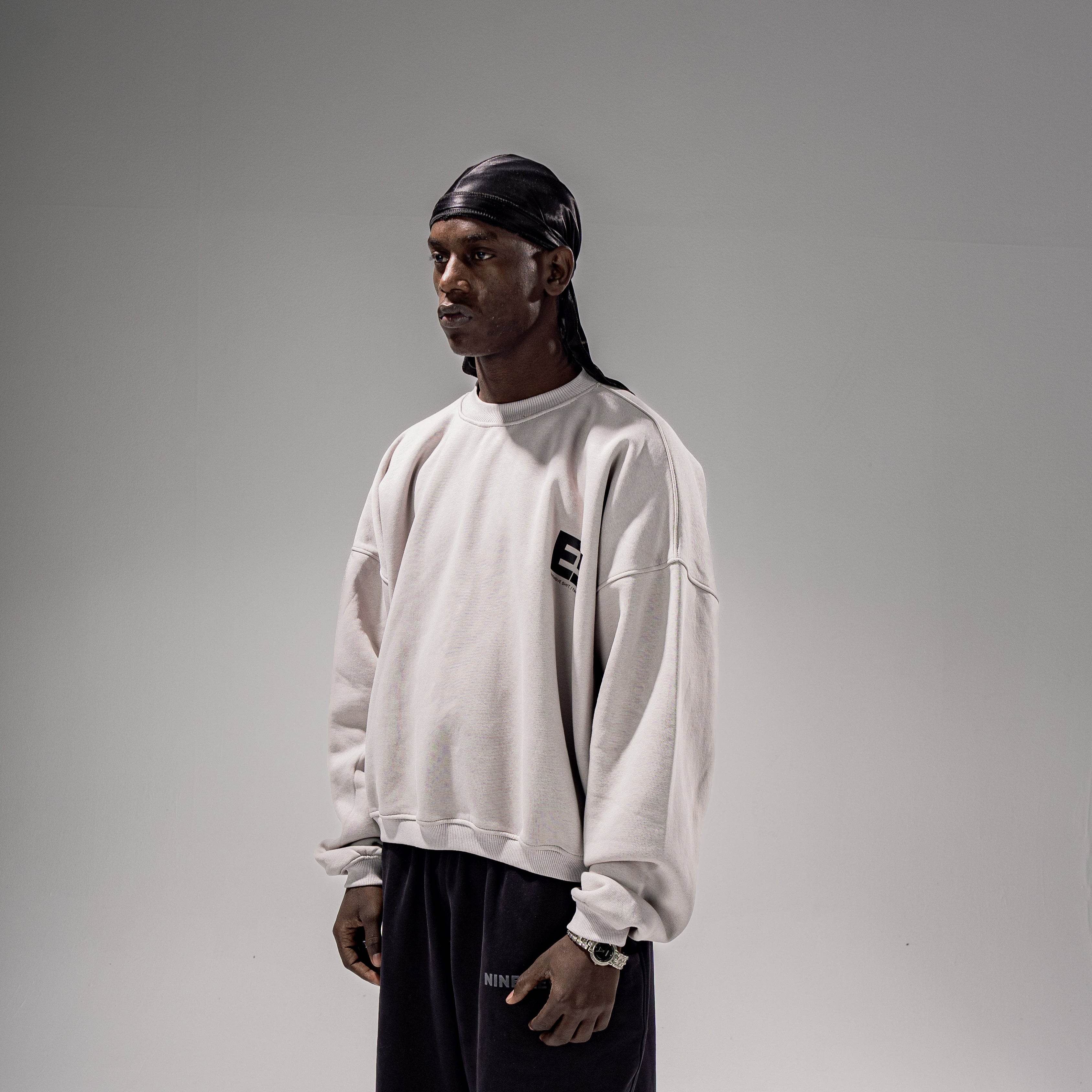 CROPPED - CREWNECK (GREY) - NINE ELEVEN