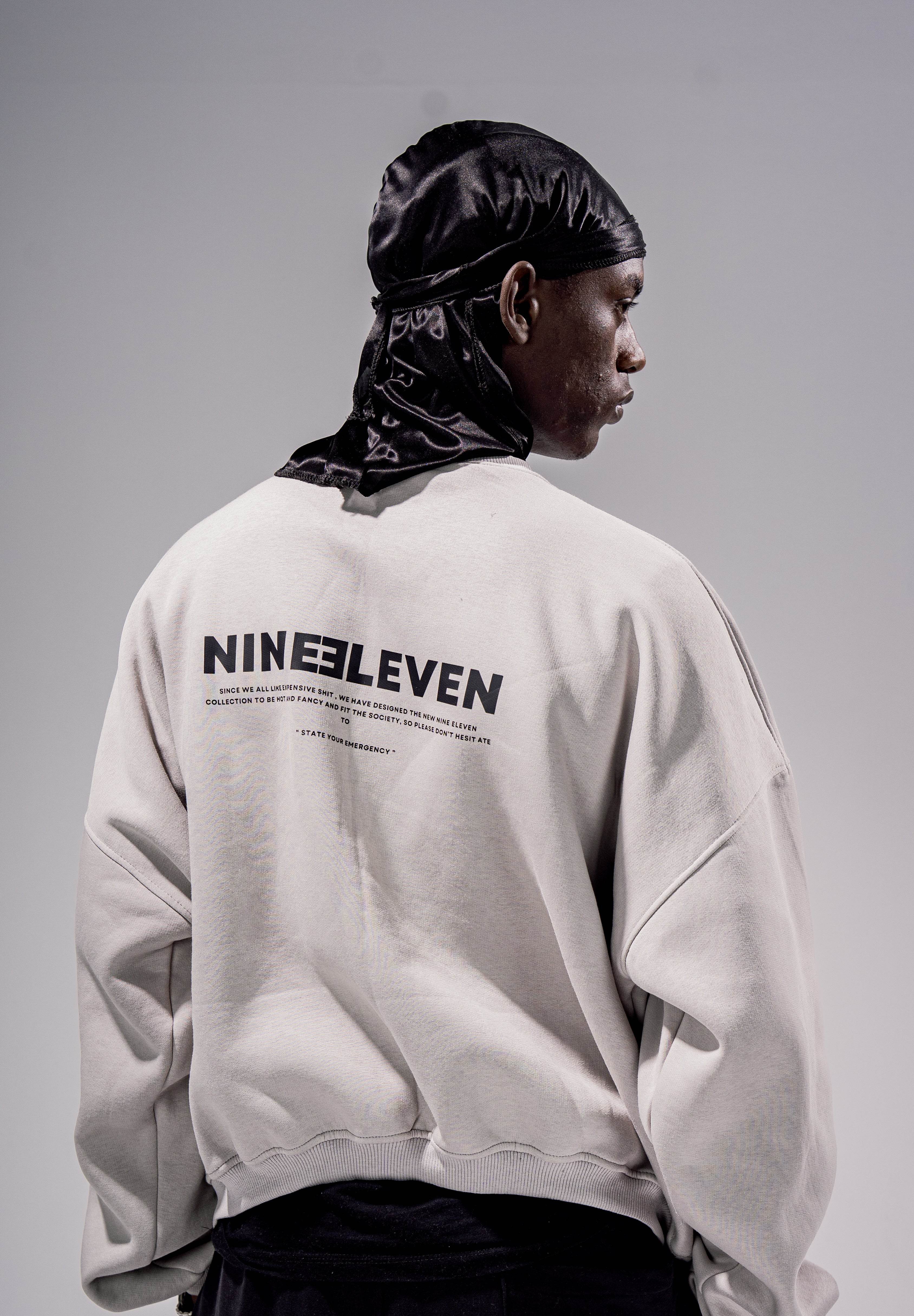 CROPPED - CREWNECK (GREY) - NINE ELEVEN
